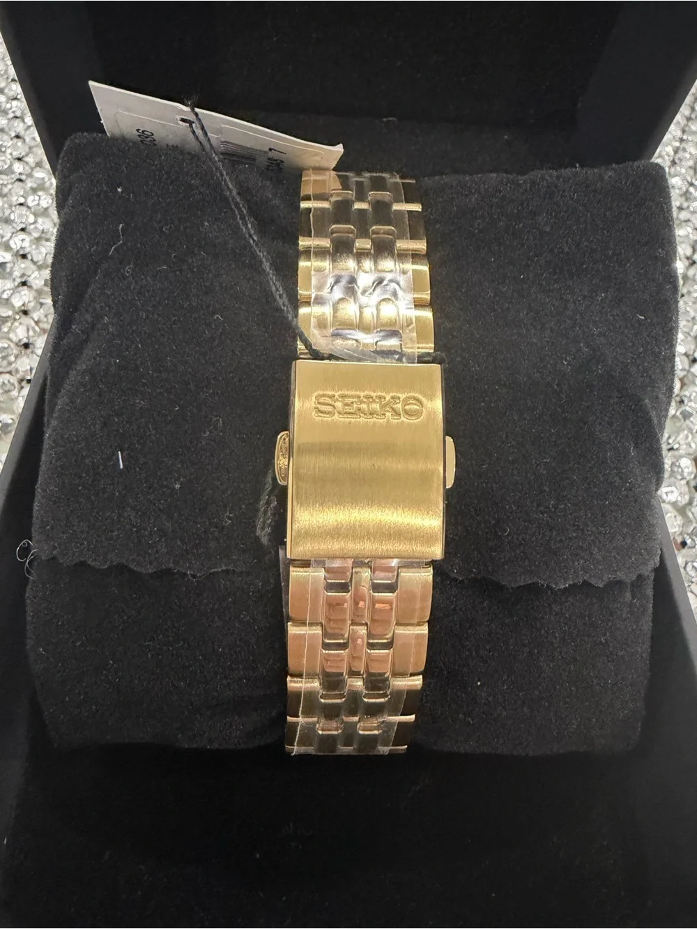 Seiko Gold Tone Watch with Gold Dial